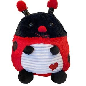 Hug Me Ladybug 11”Plush With Sparkling Heart and Antenna NWT